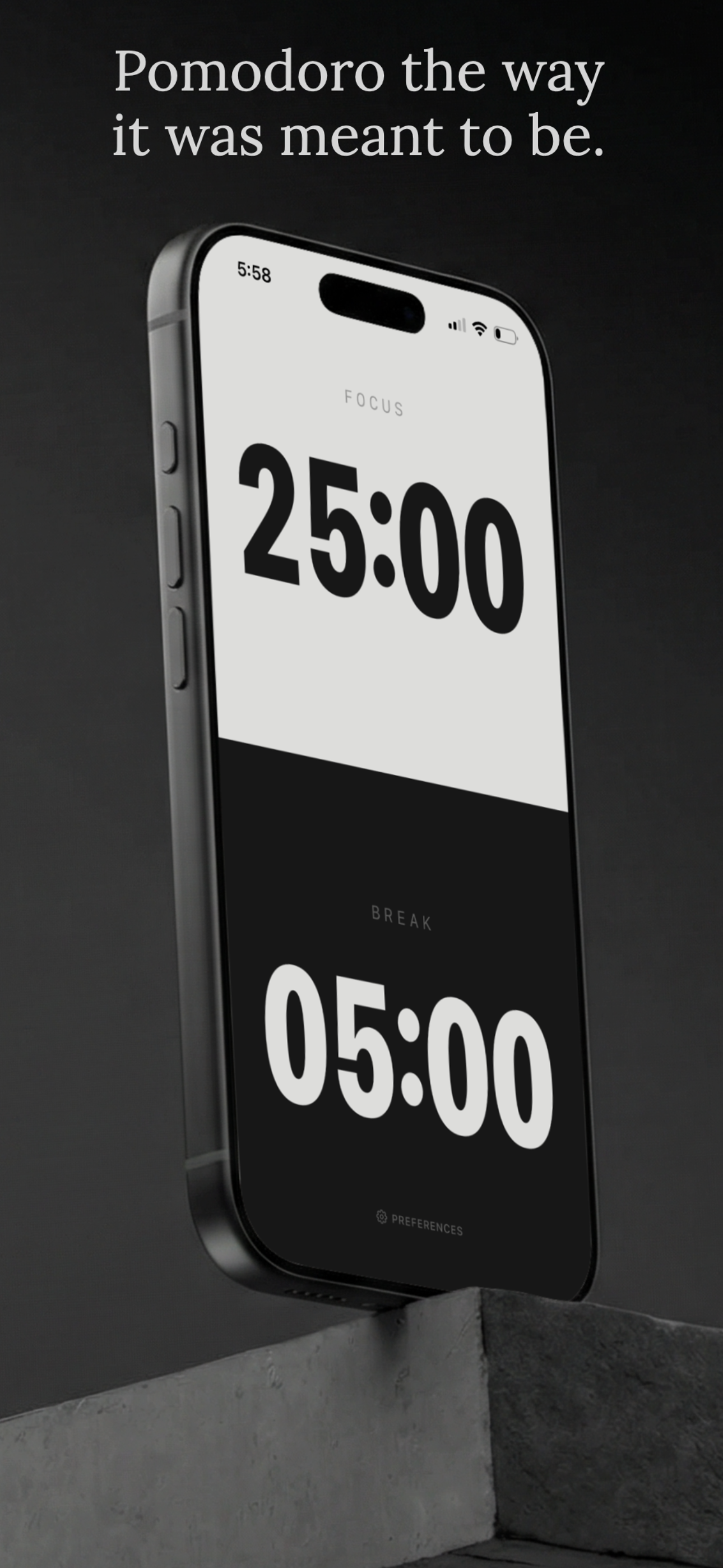 Tilt app idle screen
